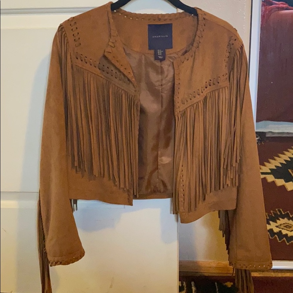 70s Style Suede Fringe Jacket
